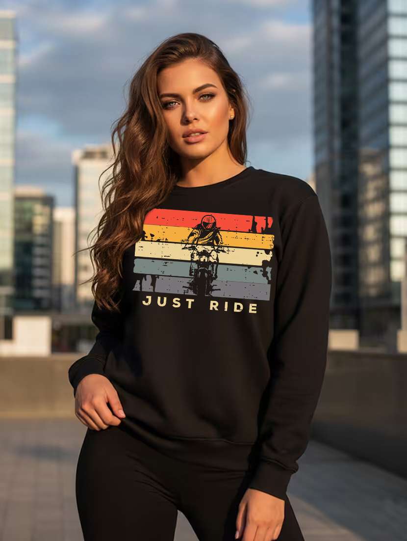 women printed long sleeve sweatshirt