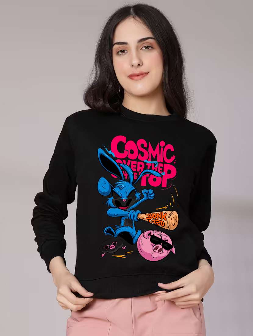 women printed long sleeve sweatshirt