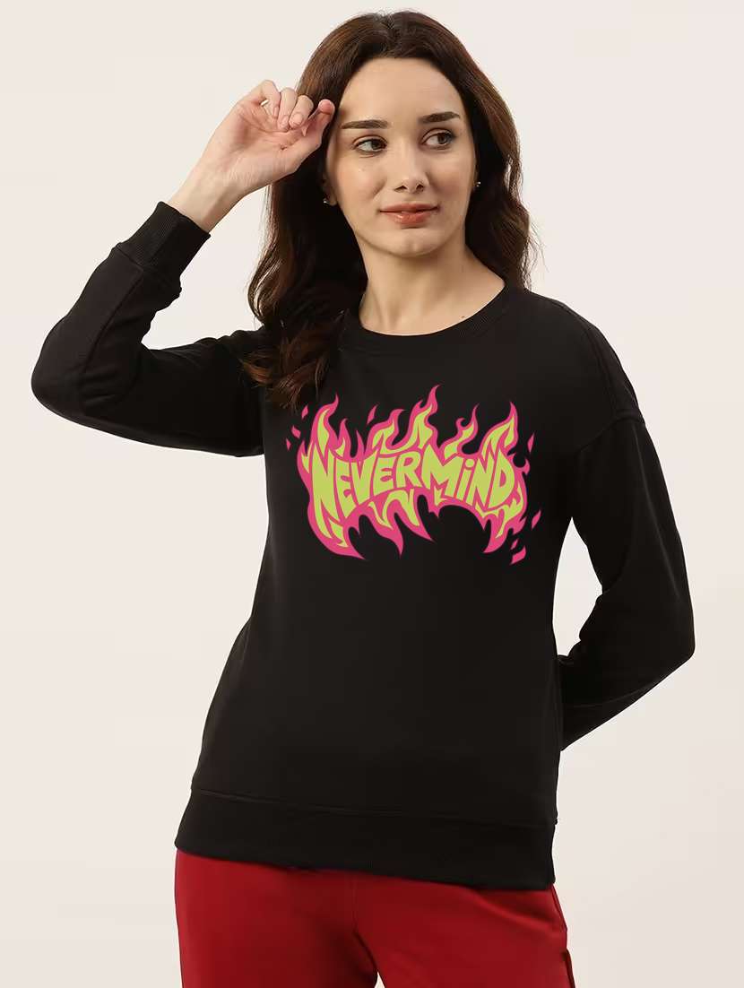 women printed long sleeve sweatshirt