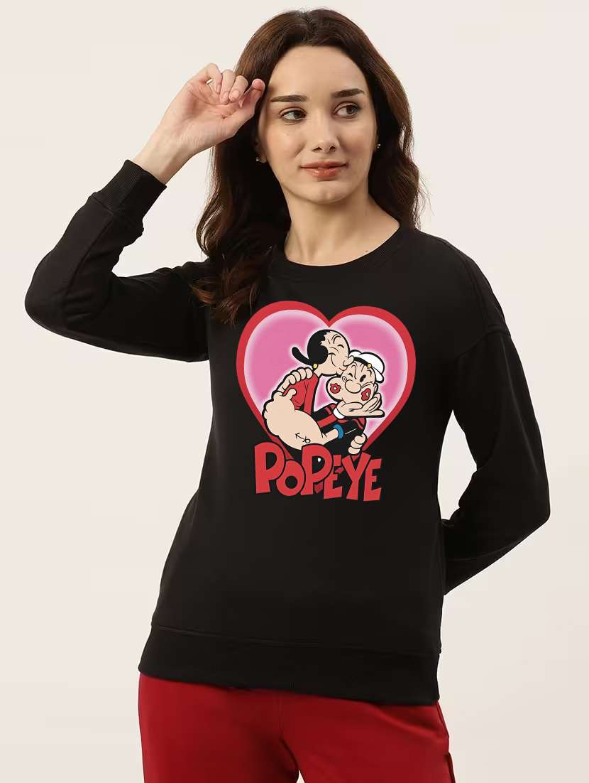 women printed long sleeve sweatshirt