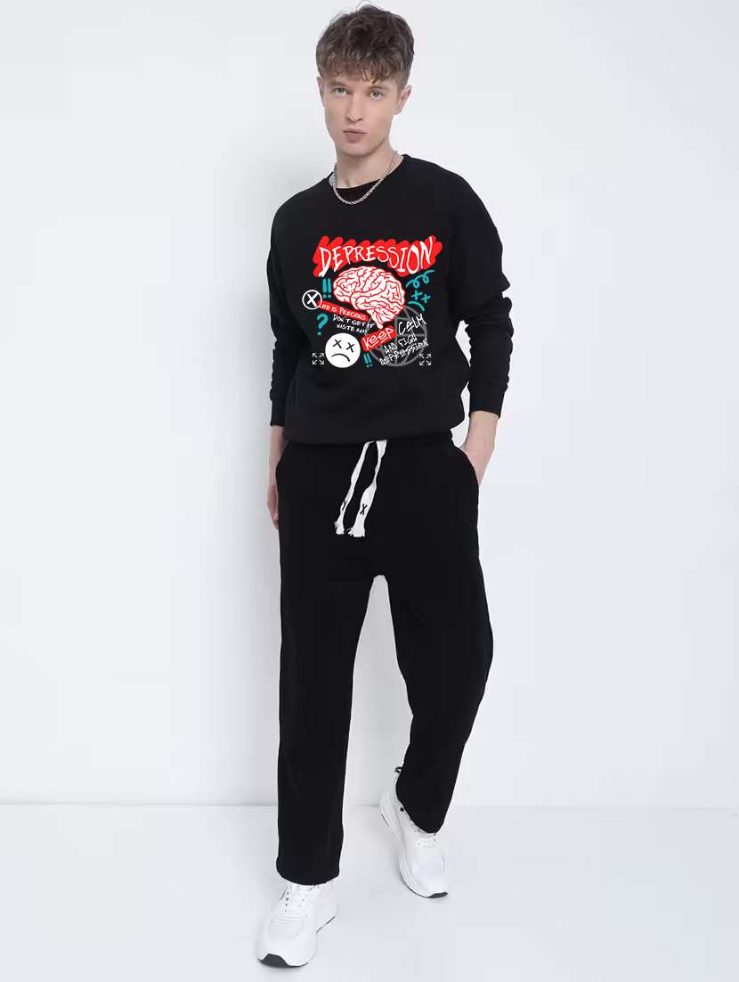 men front print long sleeve regular fit sweatshirt - 22231584 -  Standard Image - 2