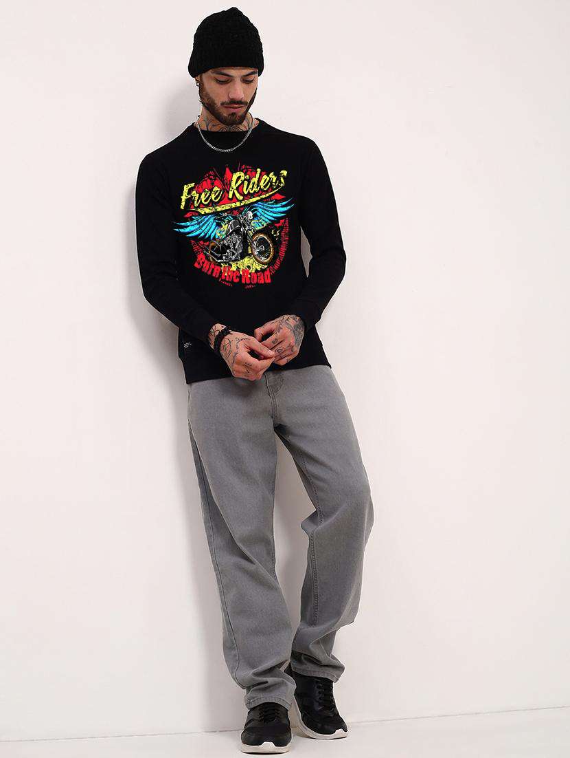 men front print long sleeve regular fit sweatshirt - 22231593 -  Standard Image - 2