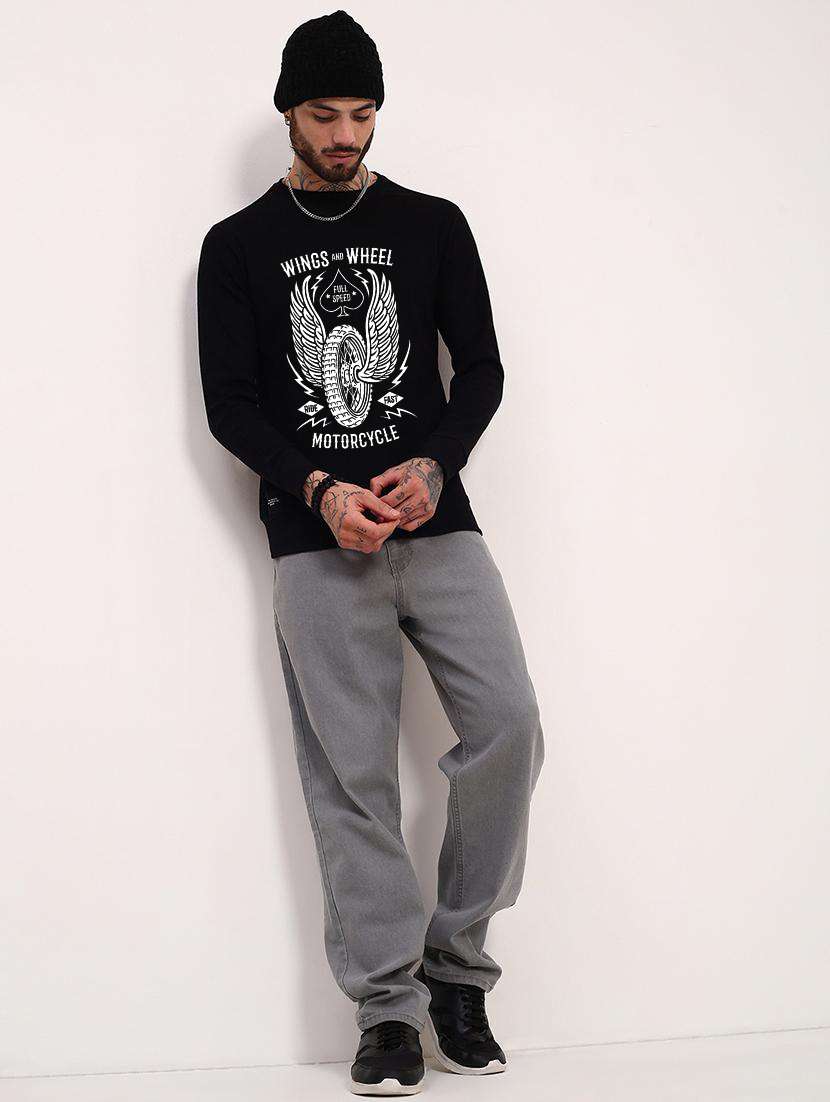 men front print long sleeve regular fit sweatshirt - 22231594 -  Standard Image - 2