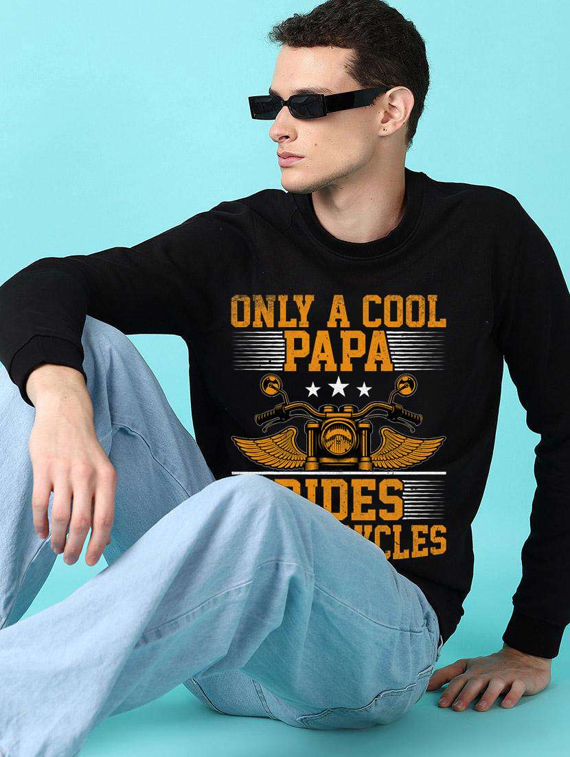 men front print long sleeve regular fit sweatshirt