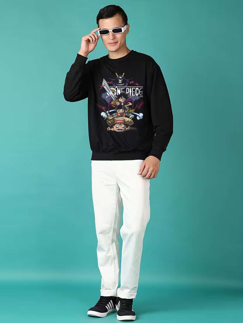 men front print long sleeve regular fit sweatshirt - 22231601 -  Standard Image - 2