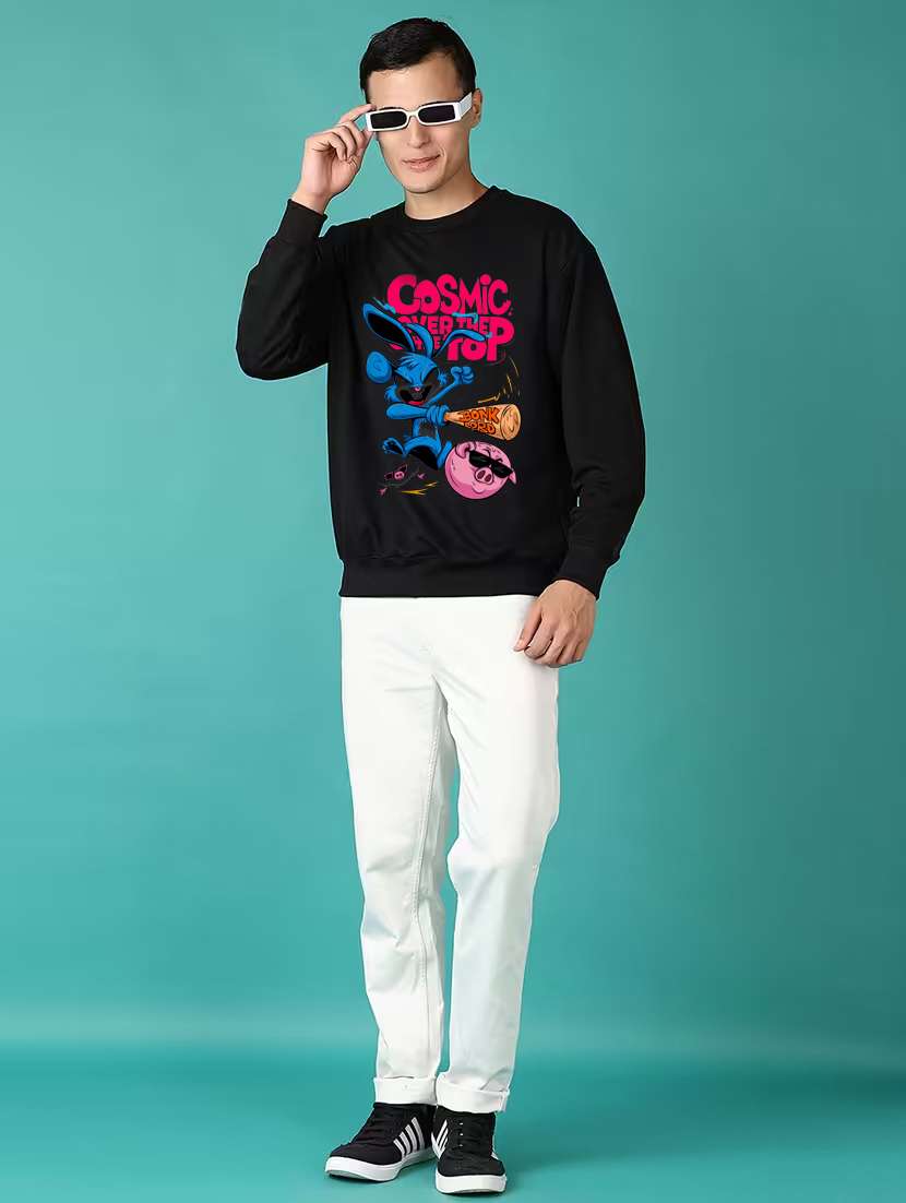men front print long sleeve regular fit sweatshirt - 22231602 -  Standard Image - 2