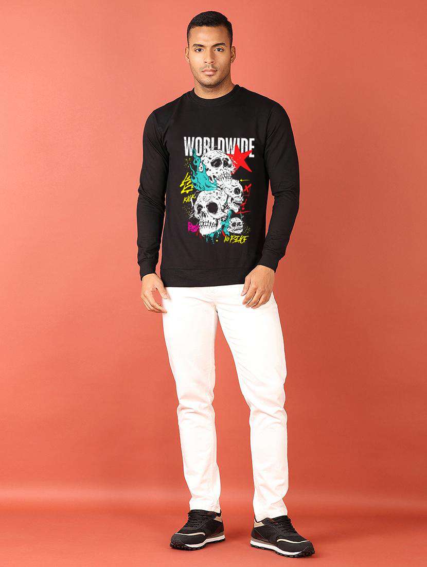 men front print long sleeve regular fit sweatshirt - 22231611 -  Standard Image - 2