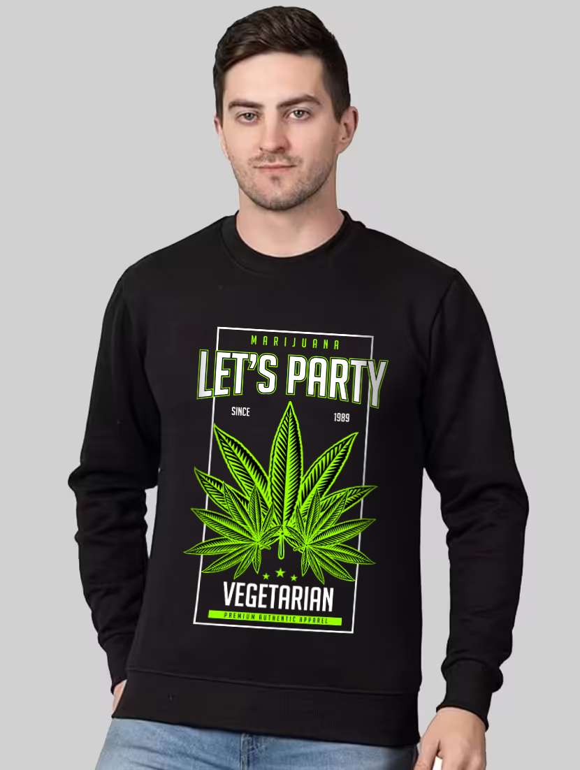 men front print long sleeve regular fit sweatshirt