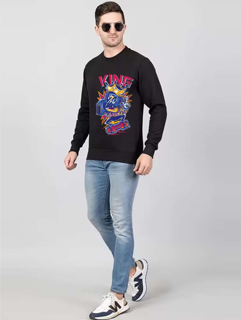 men front print long sleeve regular fit sweatshirt - 22231620 -  Standard Image - 2