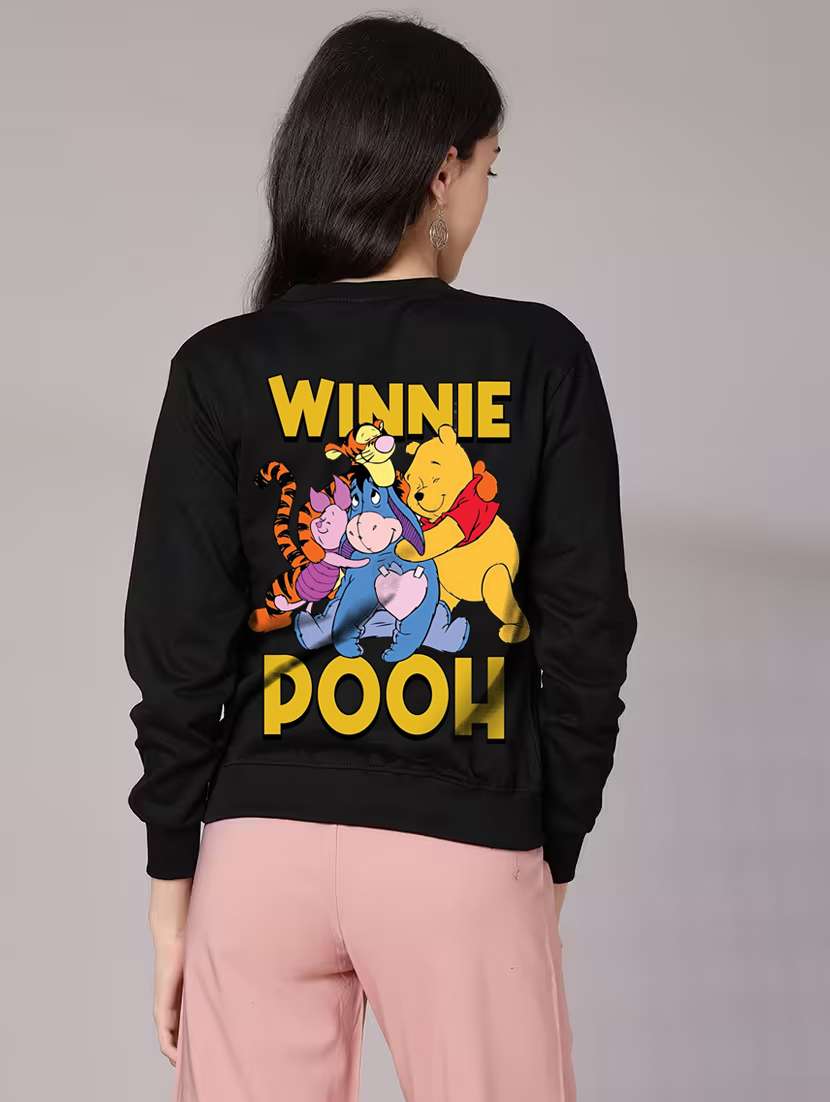 women front & back print long sleeve sweatshirt