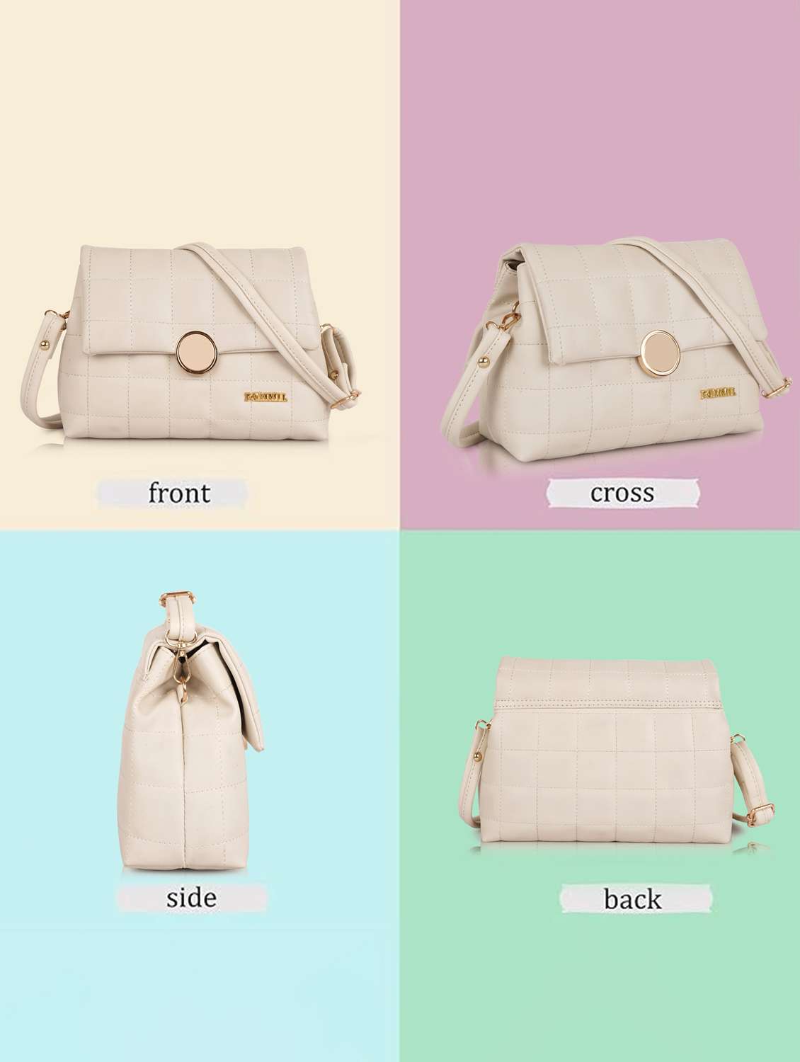 women solid adjustable strap sling bag - 22231706 -  Standard Image - 2