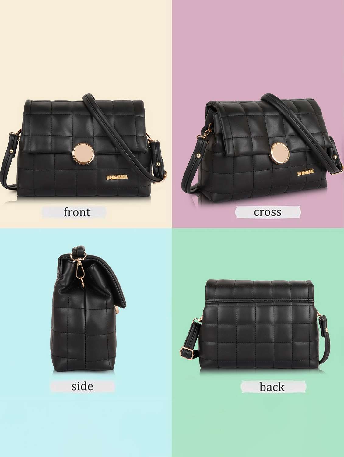 women quilted adjustable strap sling bag - 22231707 -  Standard Image - 2