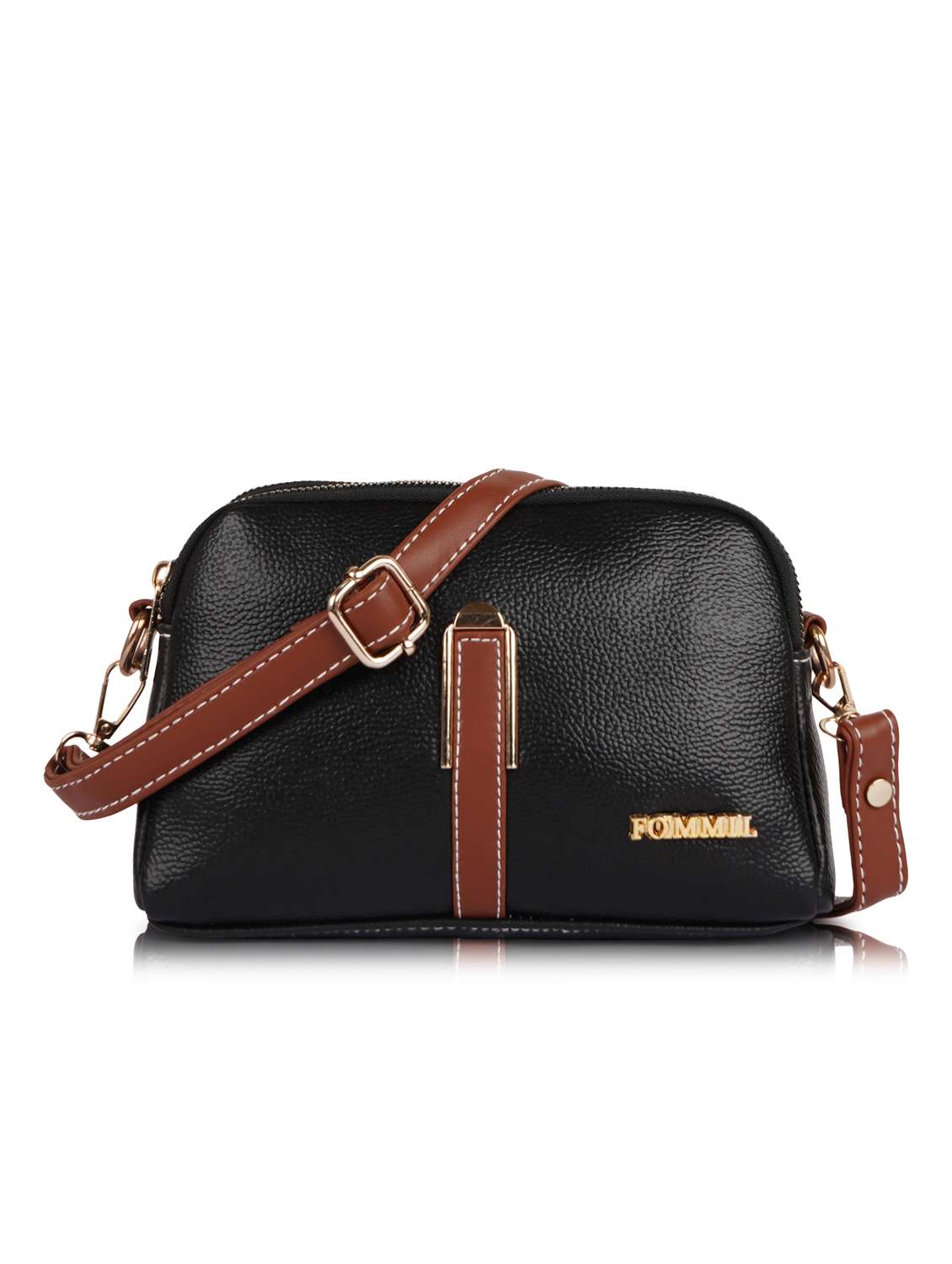 women solid adjustable strap sling bag
