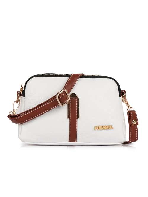 women solid adjustable strap sling bag - 22231807 -  Standard Image - 0