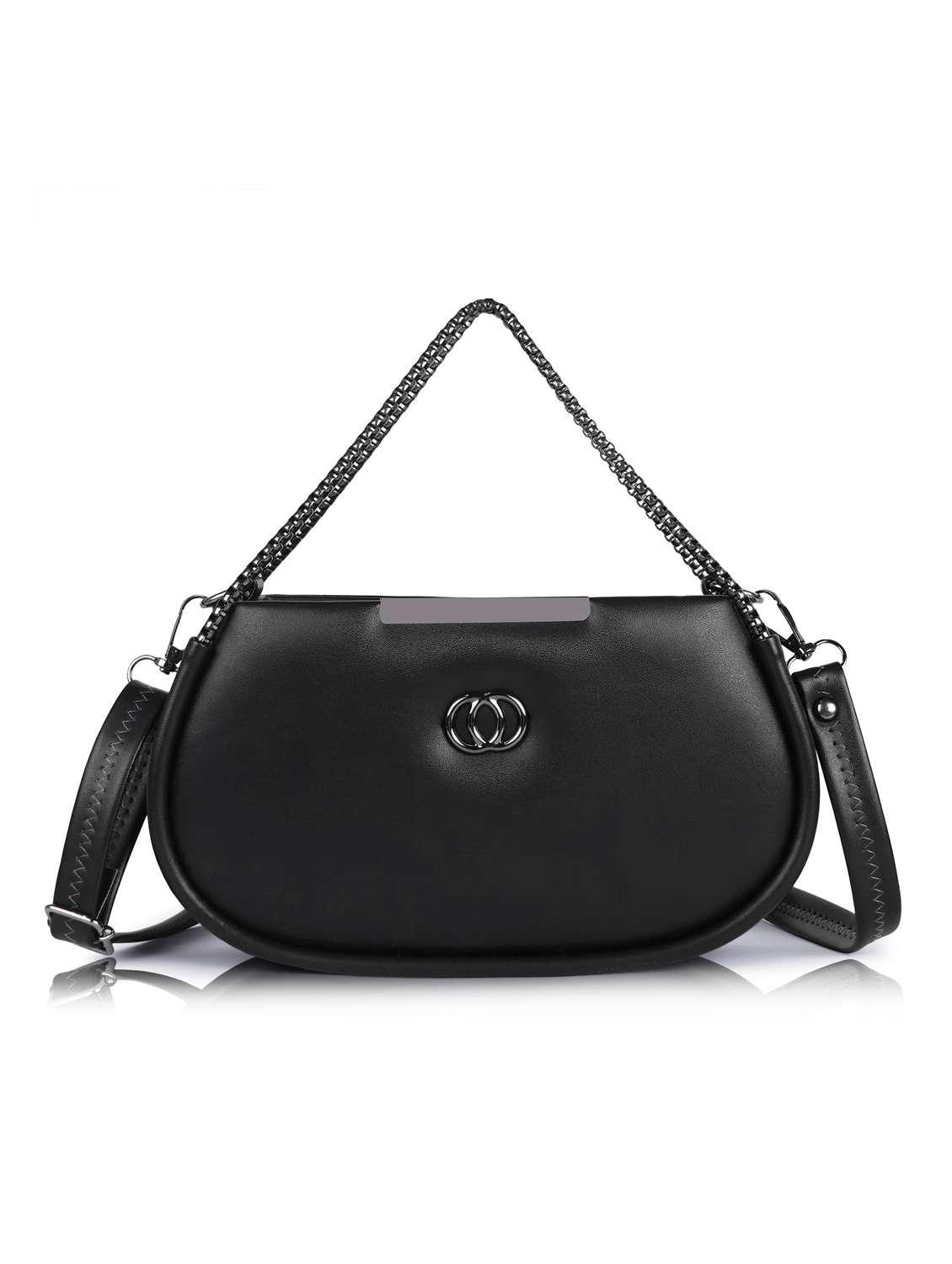 women solid structure handheld bag