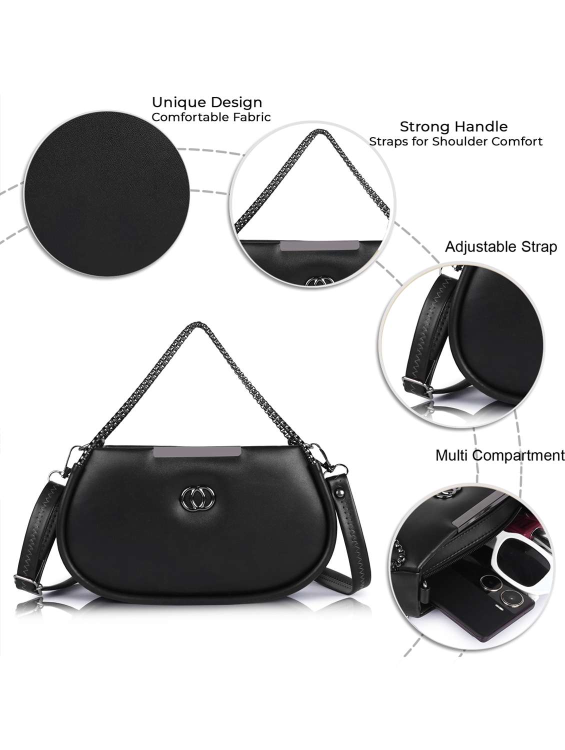 women solid structure handheld bag - 22231817 -  Standard Image - 2