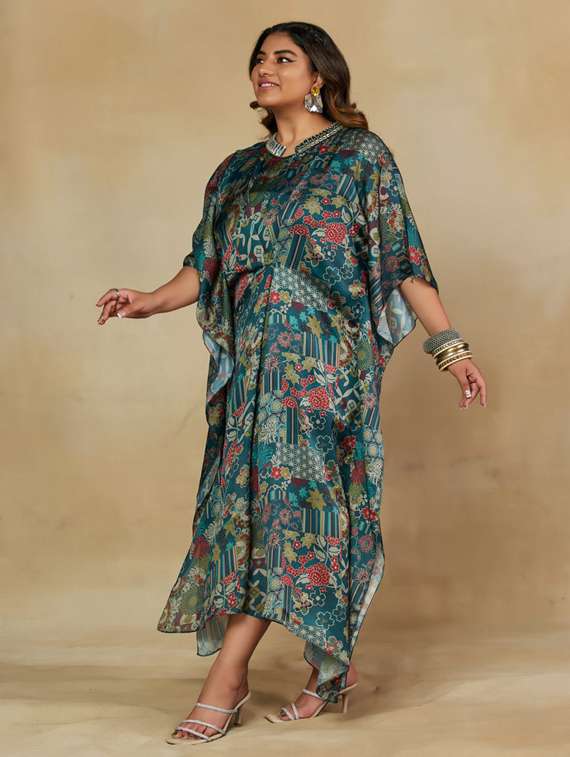 women plus size printed kimono sleeve kaftan dress - 22238763 -  Standard Image - 2