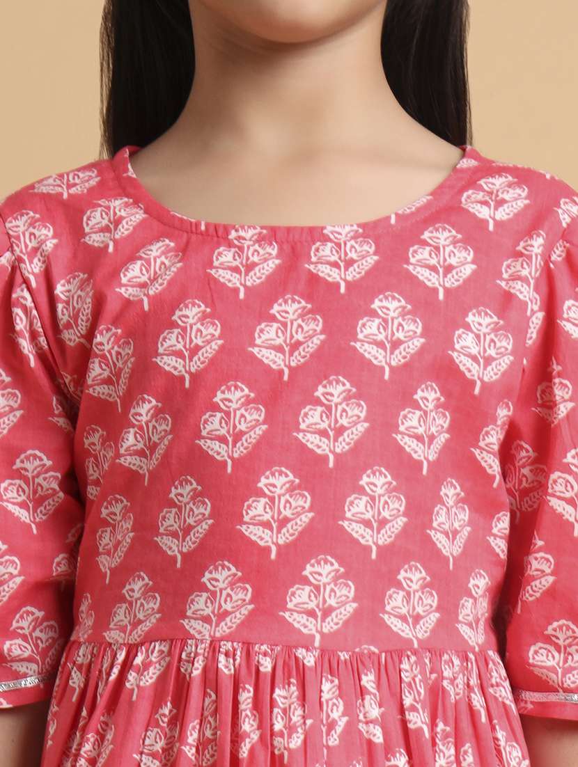 girls printed kurta and sharara set  - 22238827 -  Standard Image - 7