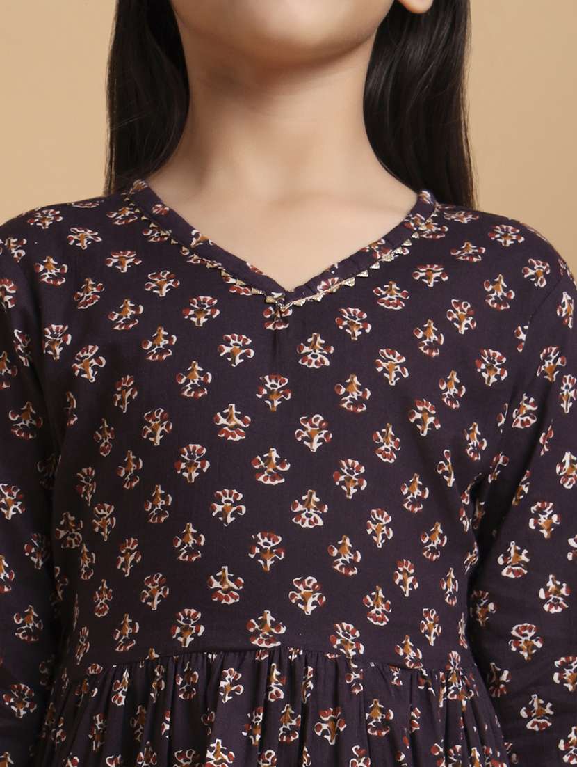 girls printed kurta and dhoti set - 22238831 -  Standard Image - 7