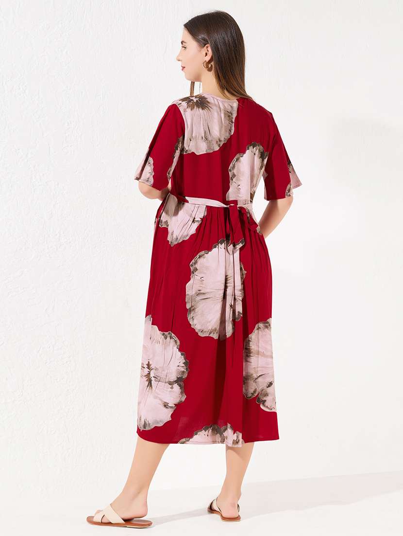 women prinred short sleeve maternity wear nighty - 22238874 -  Standard Image - 2