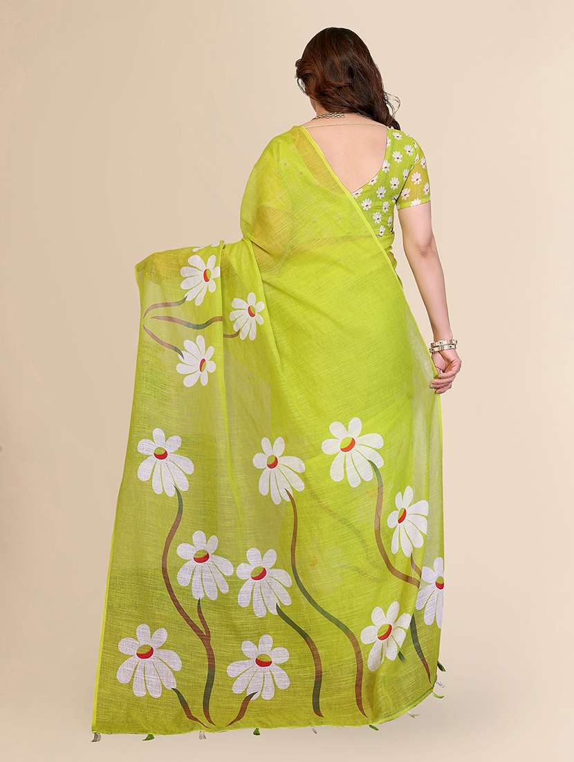 women floral printed saree with blouse - 22238881 -  Standard Image - 2