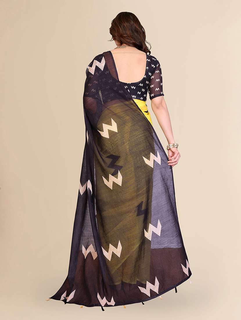 Women Printed Casual Wear Saree With Blouse - 22238883 -  Standard Image - 2