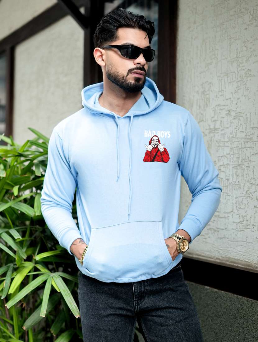 men printed long sleeve regular fit sweatshirt