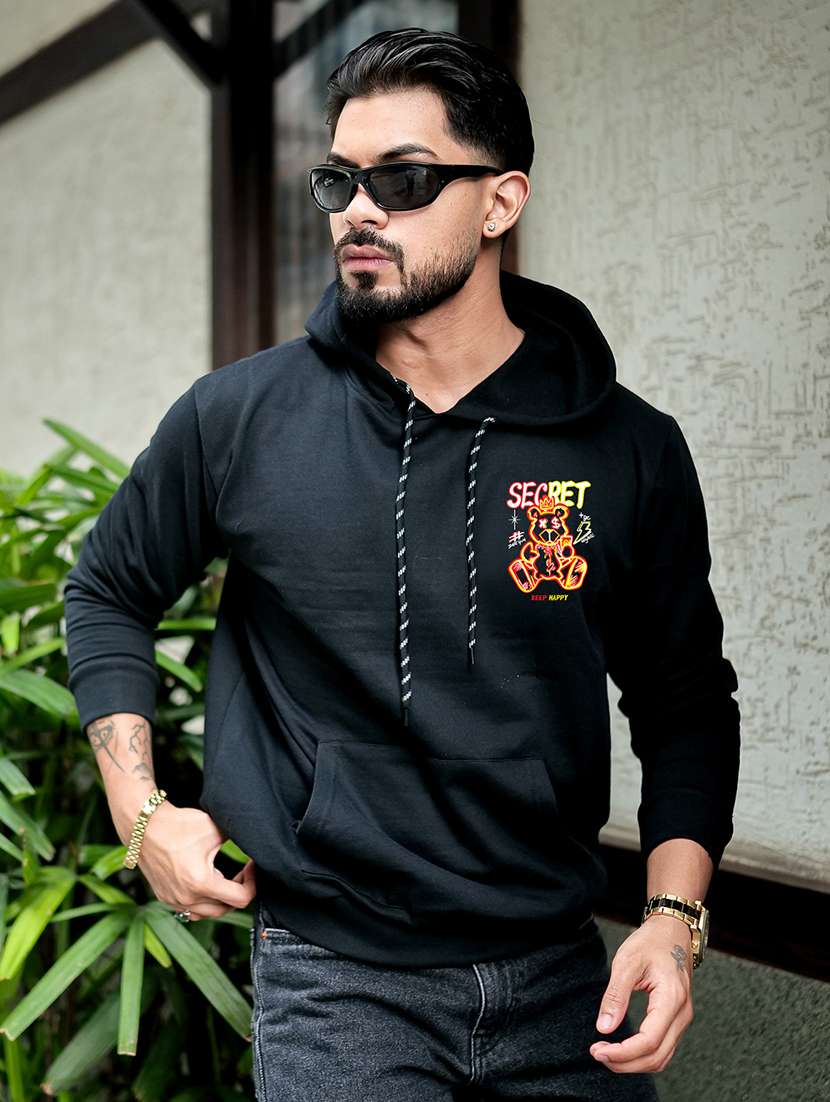 men printed long sleeve regular fit sweatshirt