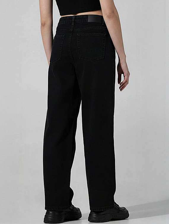 women solid high rise straight fit jean - 22239155 -  Standard Image - 2