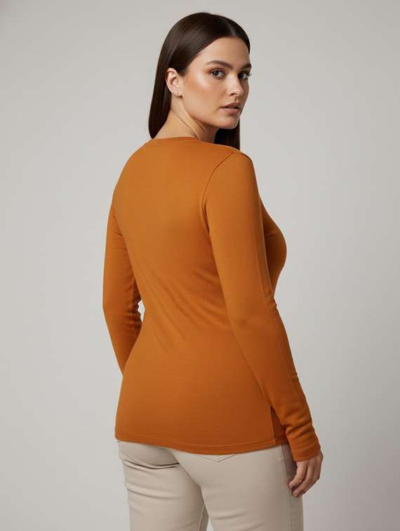 women solid long sleeve pullover - 22239202 -  Standard Image - 2
