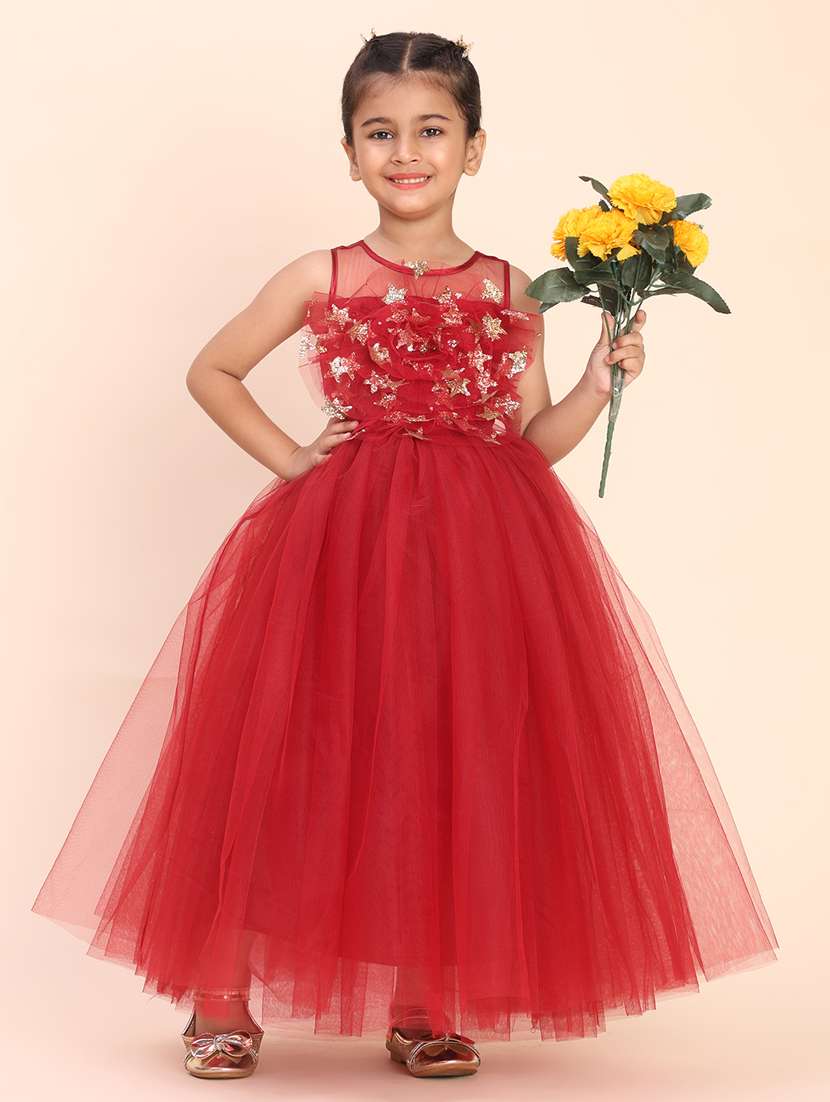 girls sequined sleeveless fit and flare dress - 22239530 -  Standard Image - 2