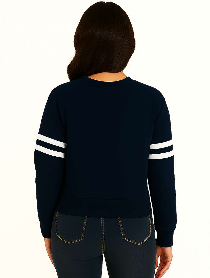 women pack of 2 printed long sleeve crop sweatshirt - 22239637 -  Standard Image - 2