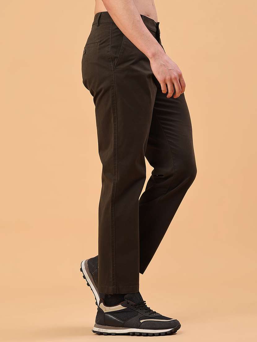 men solid mid rise chinos casual trouser - 22240155 -  Standard Image - 2