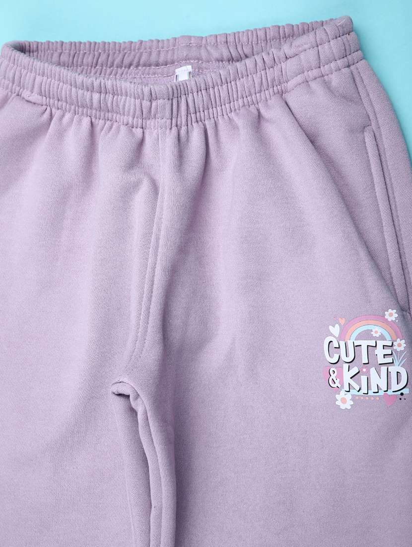 girls solid mid rise nightwear pyjama - 22240265 -  Standard Image - 2