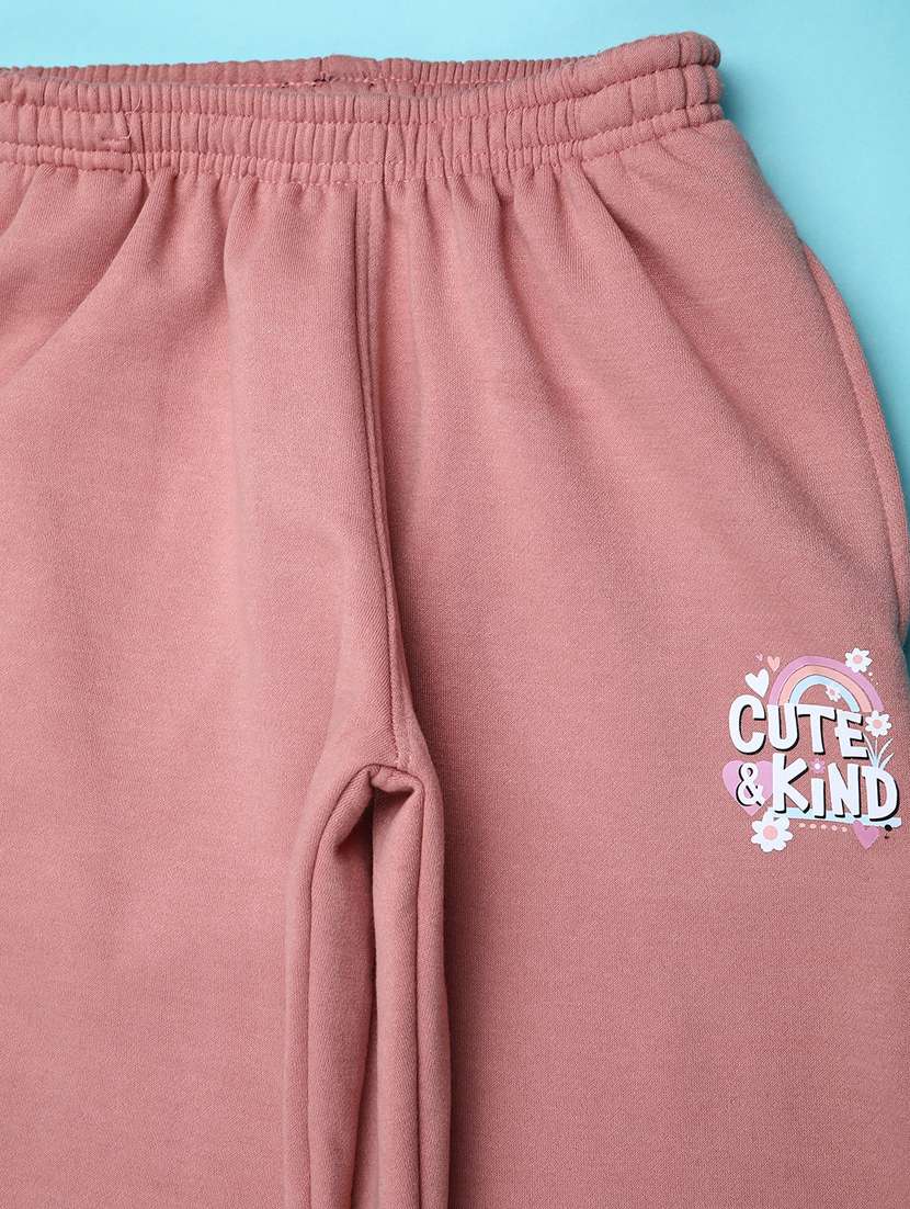 girls solid mid rise nightwear pyjama - 22240267 -  Standard Image - 2