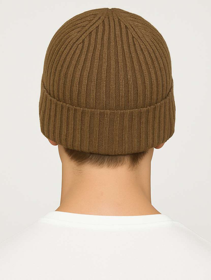 men solid ribbed knit winter beanie cap - 22240402 -  Standard Image - 2