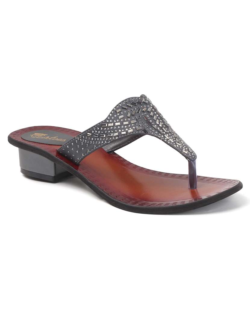 women embellished slip on sandal - 22240503 -  Standard Image - 2