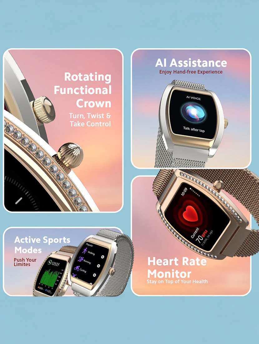 snapup regalia zenith bluetooth calling party wear smartwatch (gold blend) - 22240509 -  Standard Image - 2