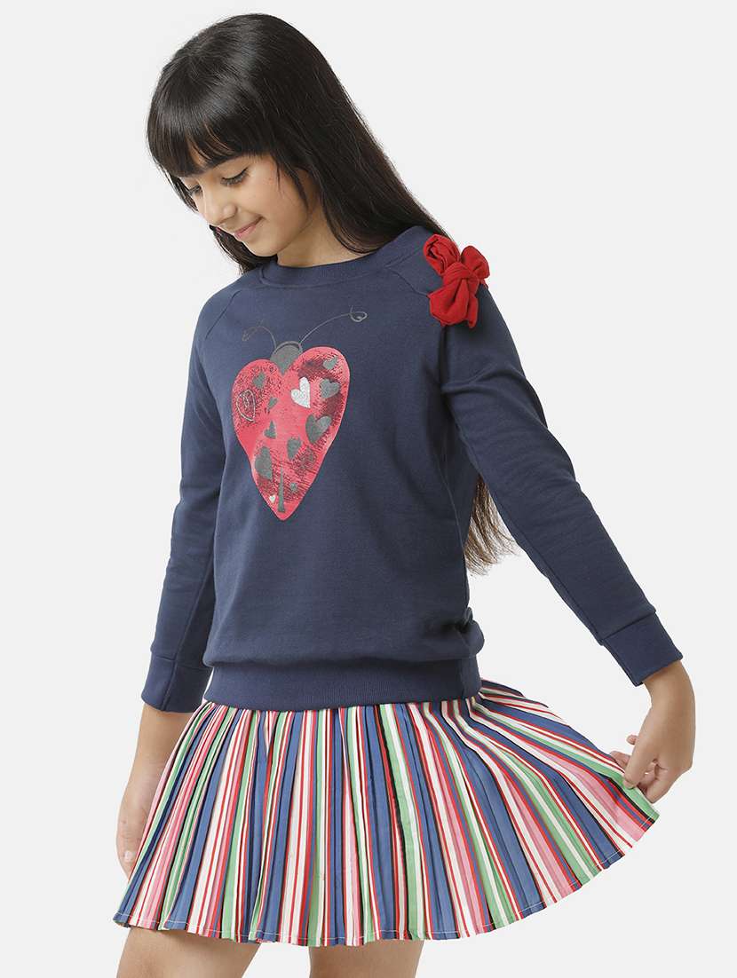 girls printed long sleeve sweatshirt - 22240512 -  Standard Image - 2