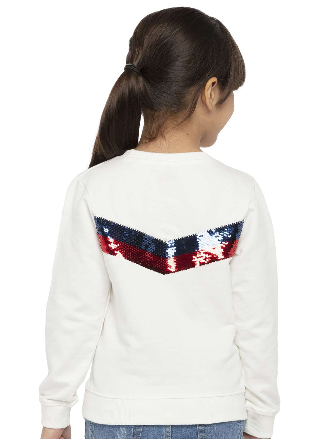 girls emebllished long sleeve sweatshirt - 22240521 -  Standard Image - 2