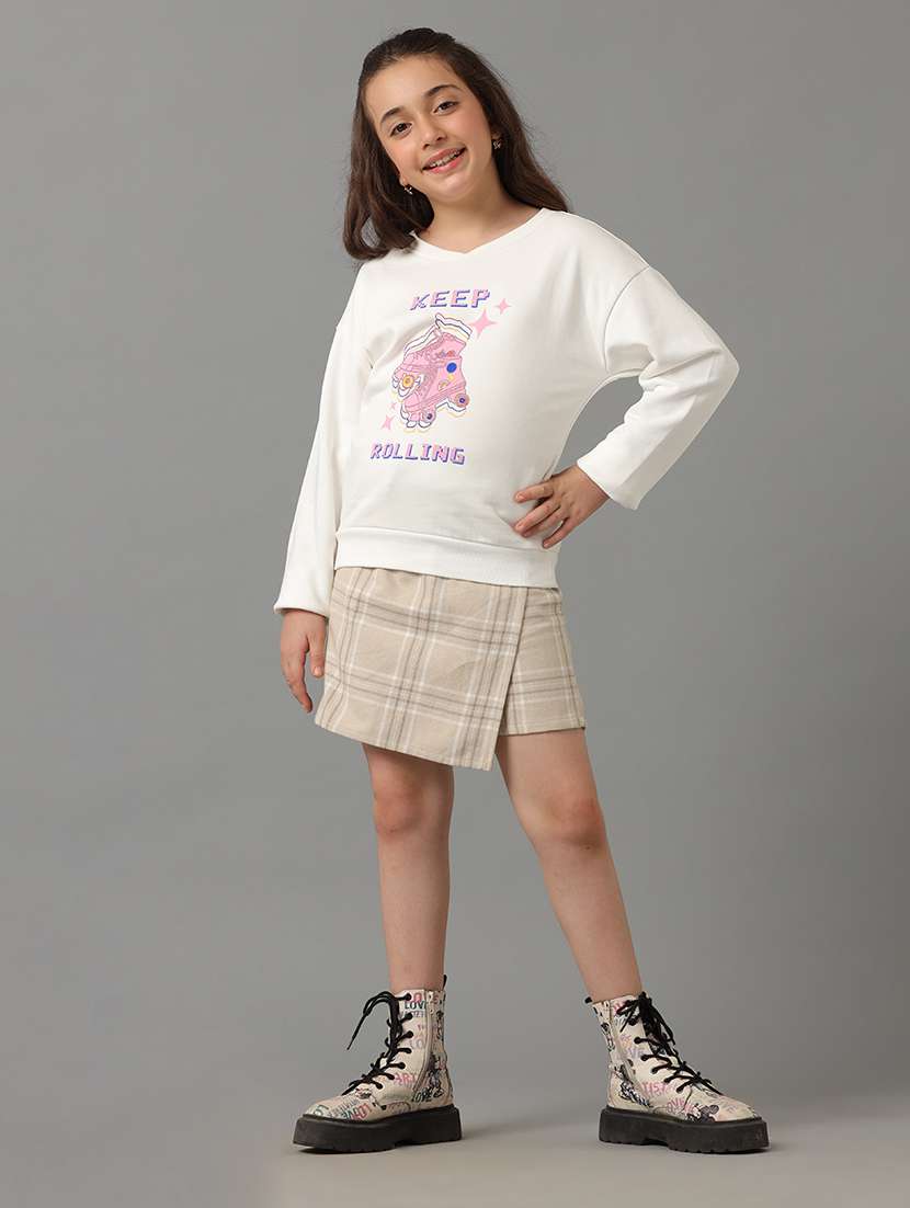 girls printed long sleeve sweatshirt - 22240527 -  Standard Image - 2