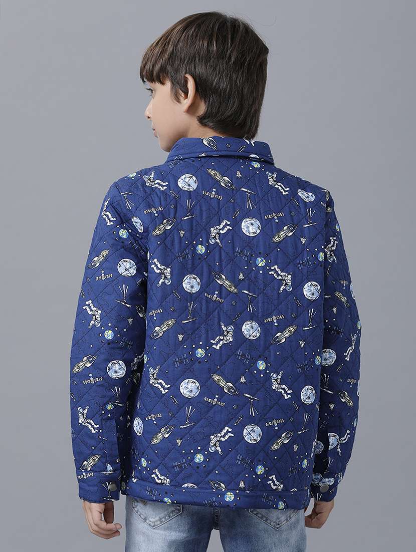 boys printed long sleeve quilted jacket - 22240530 -  Standard Image - 2
