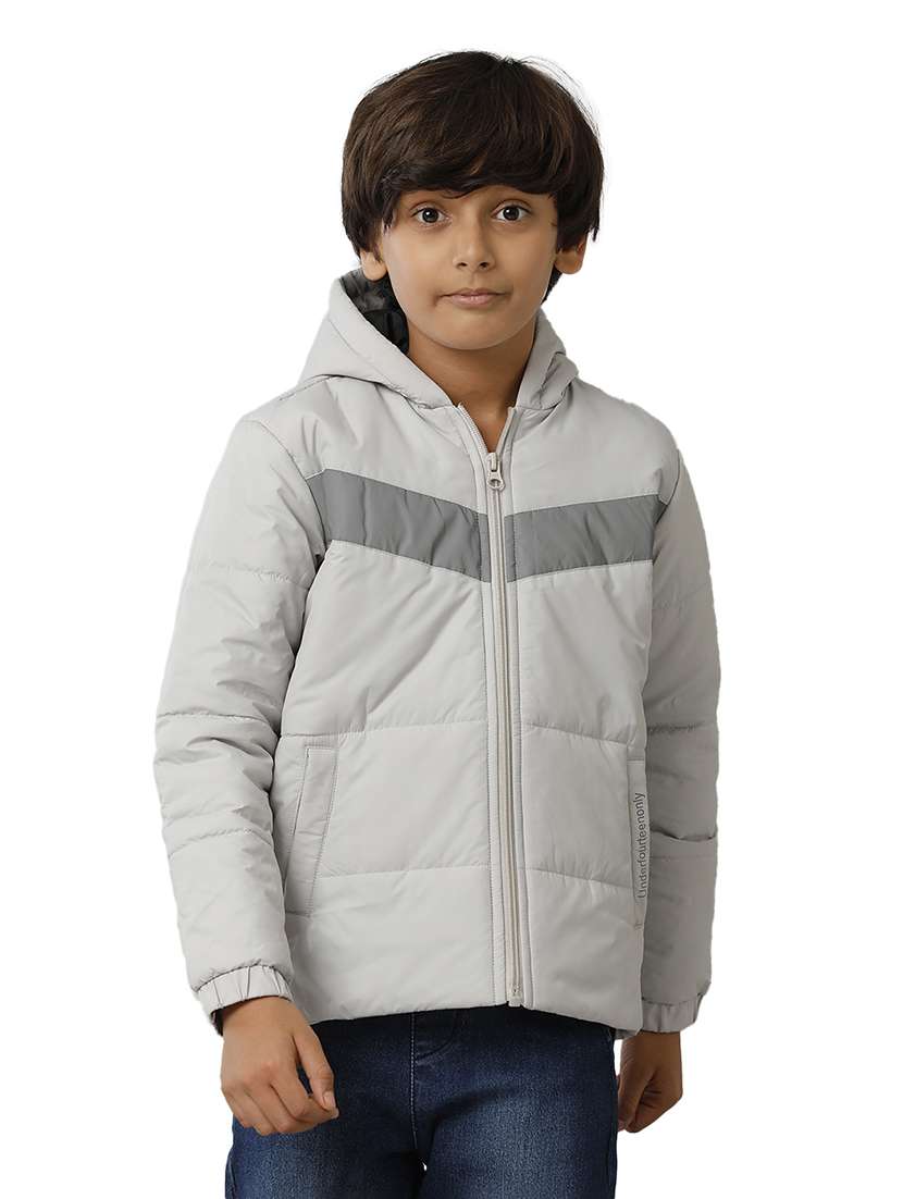 boys long sleeve quilted hooded jacket - 22240541 -  Standard Image - 2