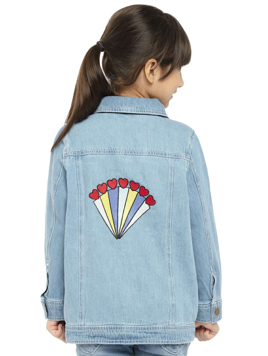 girls long sleeve regular denim jacket - 22240556 -  Standard Image - 2