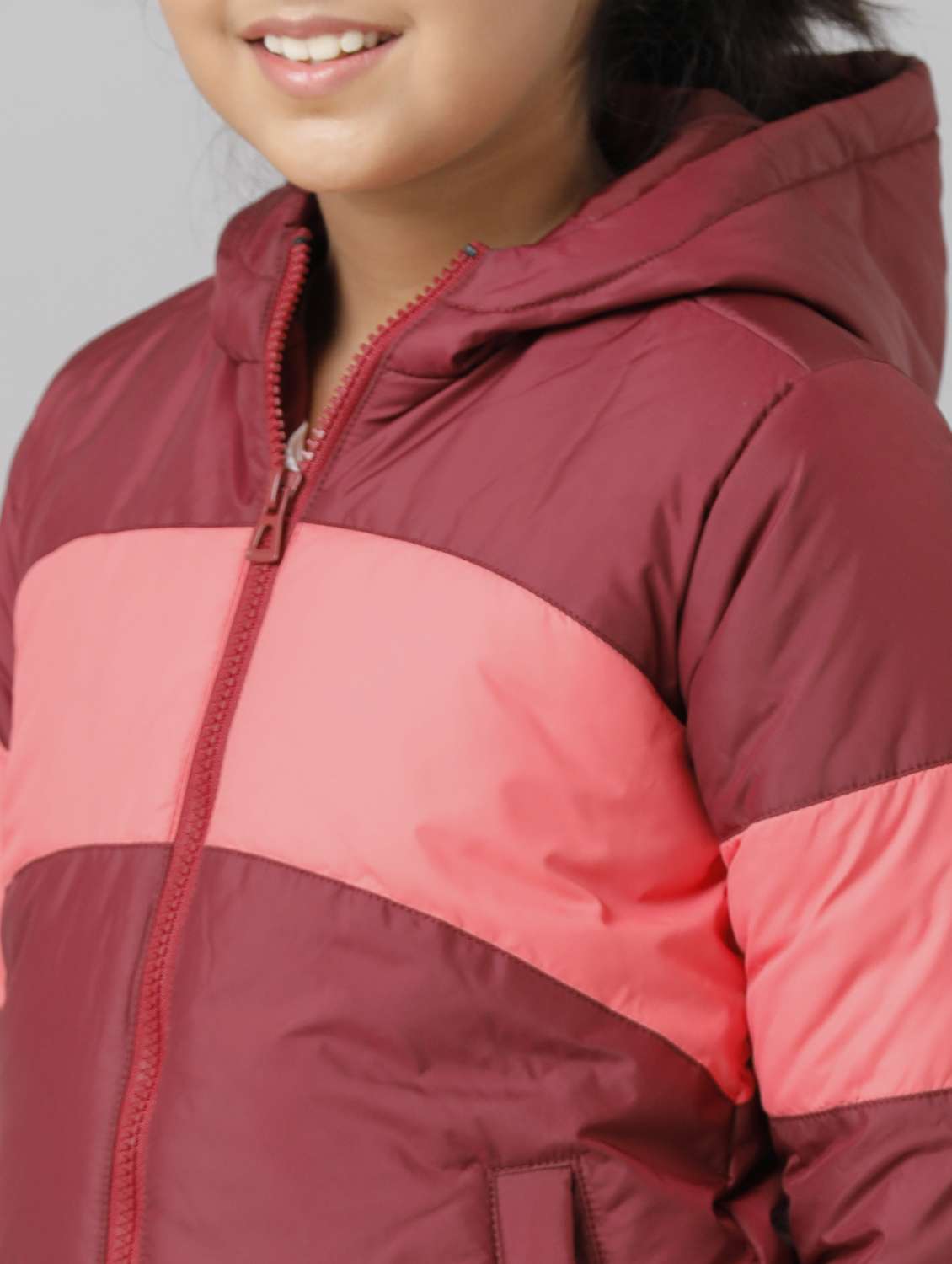 girls long sleeve hooded quilted jacket - 22240565 -  Standard Image - 2