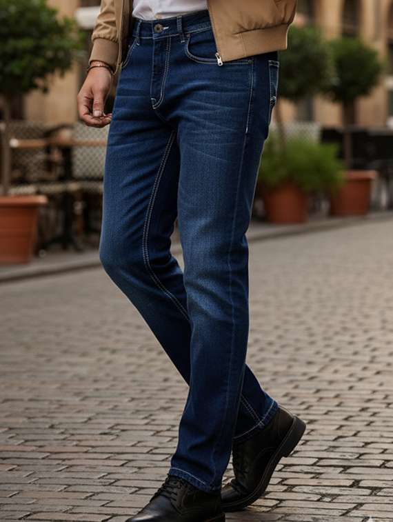 men washed mid rise slim fit jeans - 22240633 -  Standard Image - 2