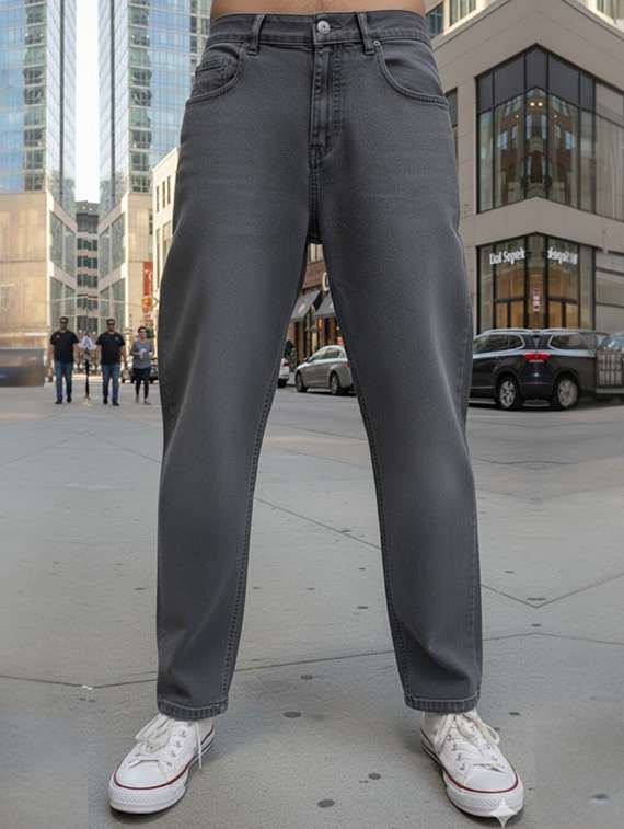 men washed mid rise straight fit jeans - 22240635 -  Standard Image - 2