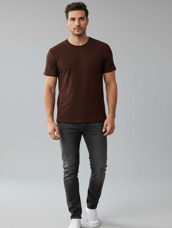 men self design short sleeve regular fit t-shirt - 22240640 -  Standard Image - 2