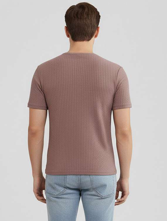 men self design short sleeve slim fit t-shirt - 22240643 -  Standard Image - 2