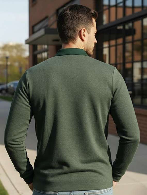 men textured long sleeve regular fit t-shirt - 22240651 -  Standard Image - 2